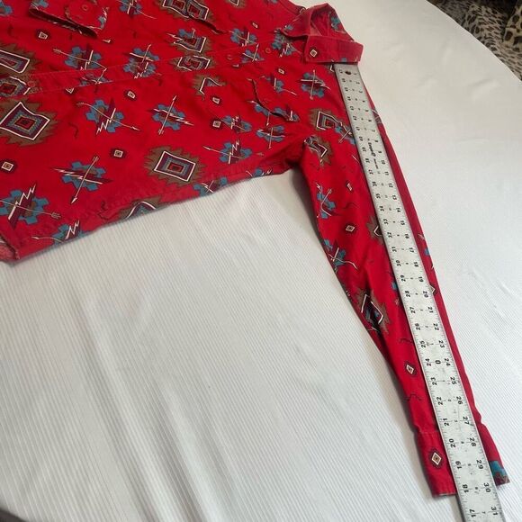 Wrangler Cowboy Cut Regular Fit X-Long Tails VTG Western Button Down Shirt 16-33 - Picture 5 of 7